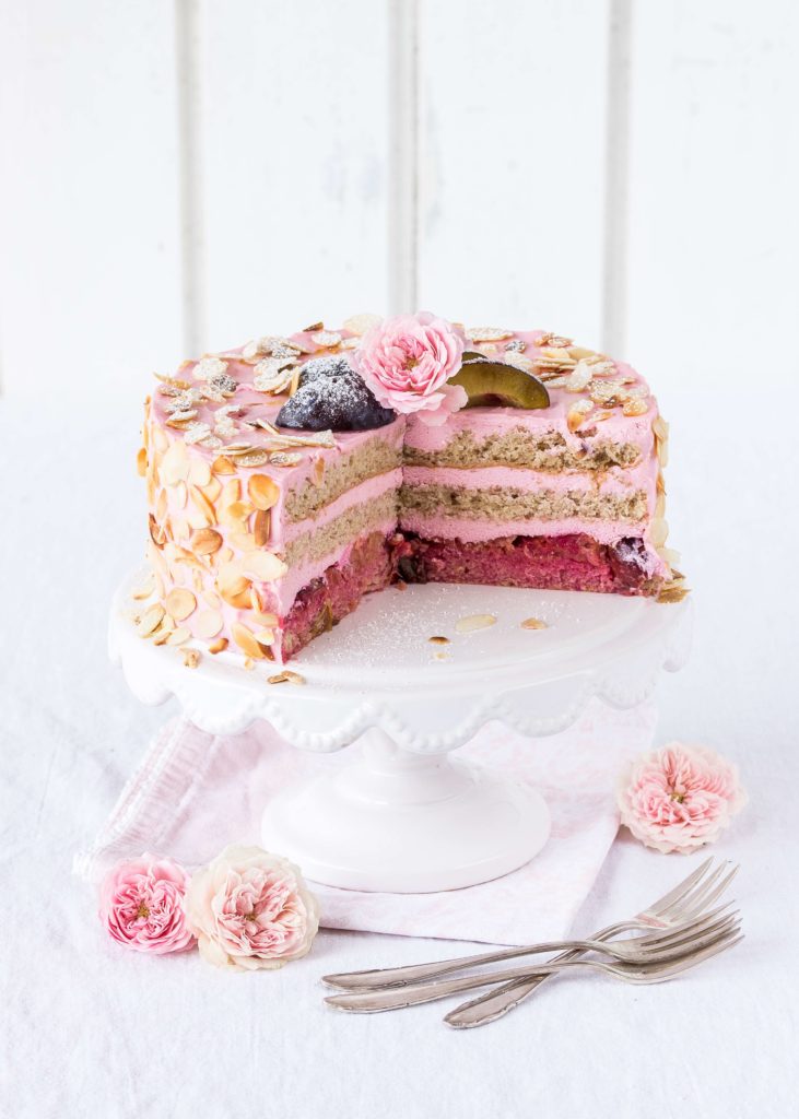 Rezept Mandel Zwetschgen Torte Kuchen Pflaumen Foodstyling Cake Foodblog Backblog backen