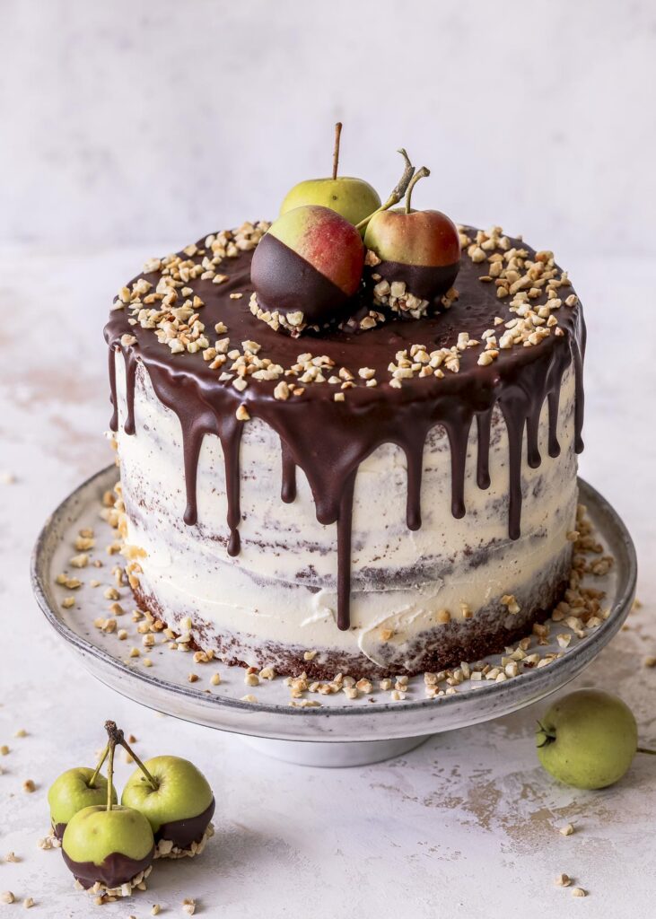 Bratapfel Schoko Törtchen und Tipps für den perfekt unperfekten Drip Drip Cake Schokolade Ganache Glasur Torte