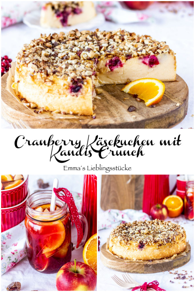 Einfaches Käsekuchen Rezept Cranberry Kandis Crunch Nüsse Cheeseake #cheesecake #cake #kuchen #käsekuchen #backen | Emma´s Lieblingsstücke