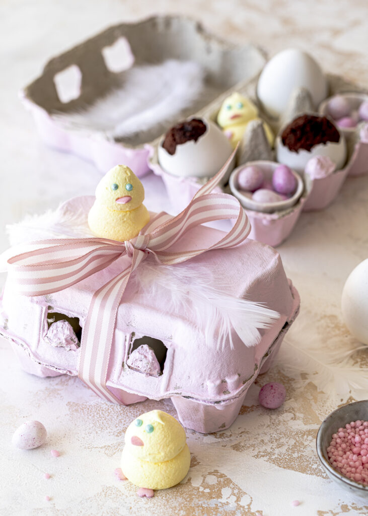 Schokokuchen im Ei / in echter Eierschale zum Verschenken. Schokolade backen Oster Ostergeschenke Emmas Lieblingsstücke
