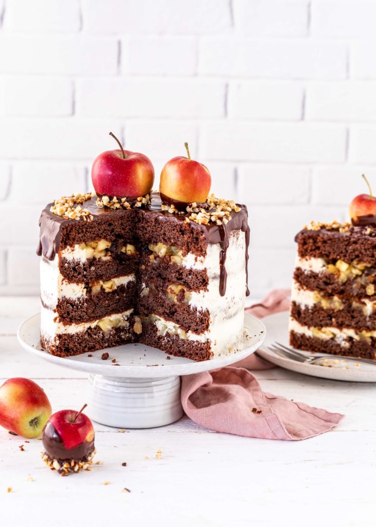 Bratapfel  Schoko Törtchen und Tipps für den perfekt unperfekten Drip Drip Cake Schokolade Ganache Glasur Torte