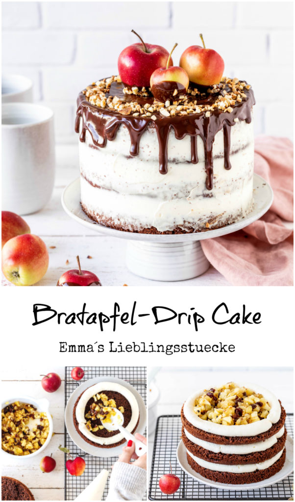 Bratapfel  Schoko Törtchen und Tipps für den perfekt unperfekten Drip Drip Cake Schokolade Ganache Glasur Torte