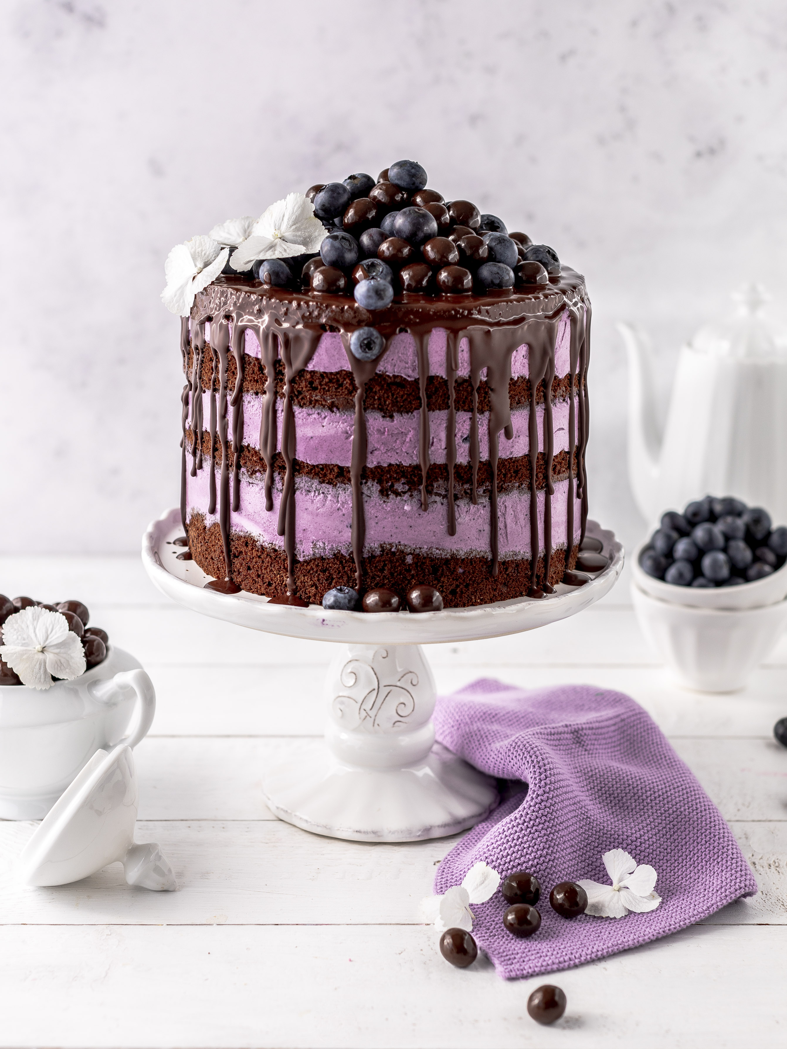 Blaubeer-Schoko-Layer Cake - Emma&amp;#39;s Lieblingsstücke