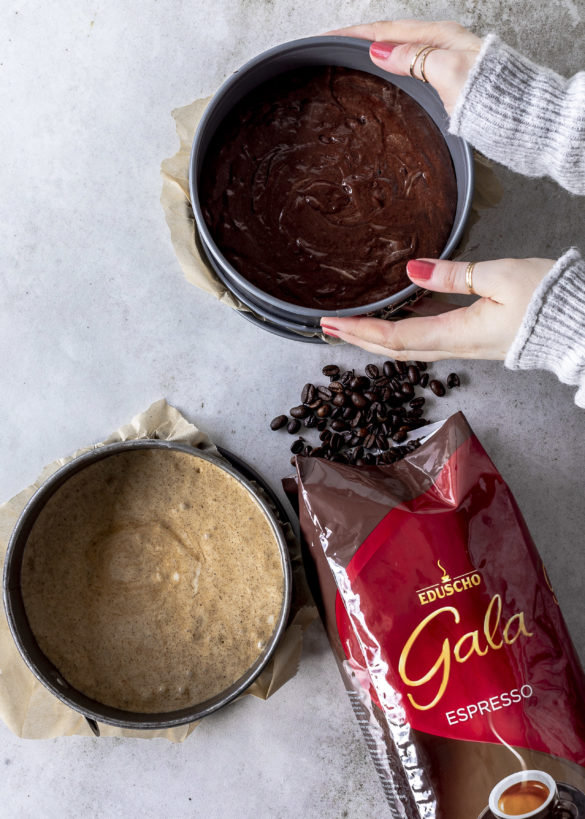 Kaffee Karamell Drip Cake Rezept backen mit Schokolade Espresso und Karamell und Baiser Geburtstagstorte #dripcake #caramel #torte #cake #karamell #birthdaycake Emma´s Lieblingsstücke