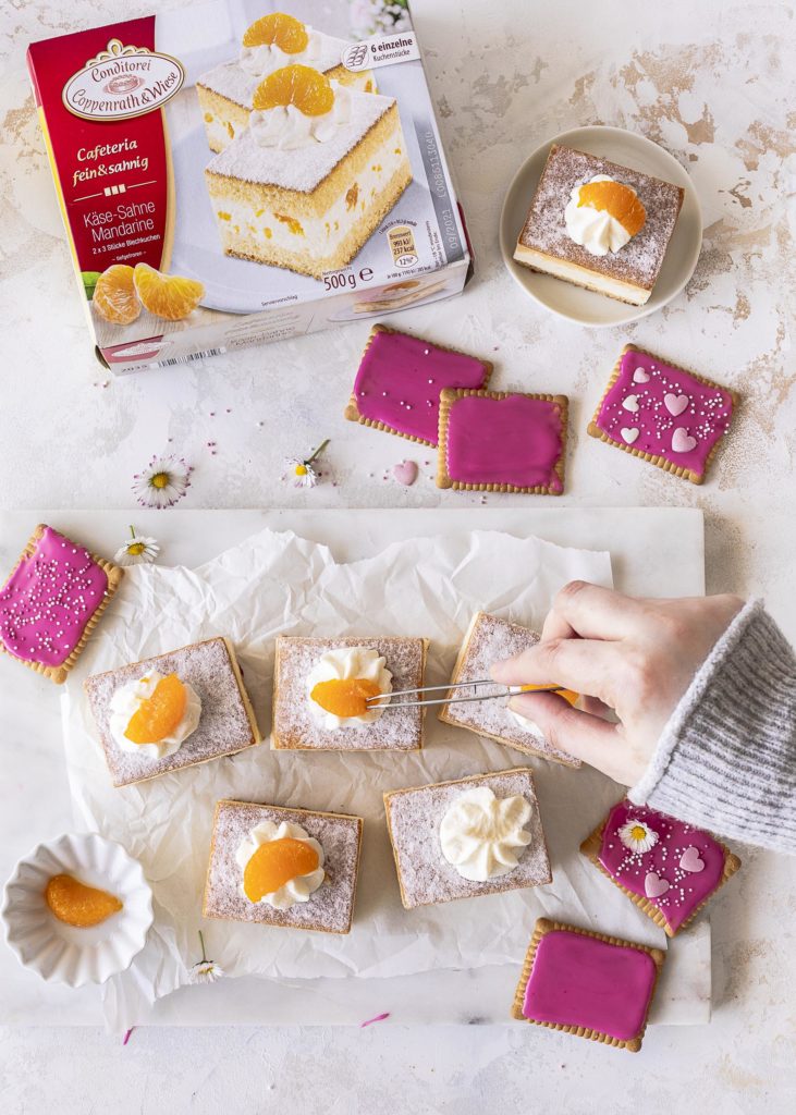 DIY: Käse Sahne Schnitten mit Butterkeksen zum Muttertag pimpen #muttertag #mothersday #butterkeks Emmas Lieblingsstücke