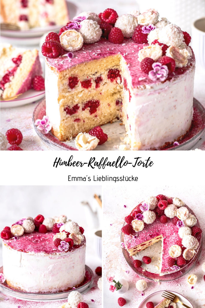 Himbeer-Raffaello-Torte ohne Gelatine - Emma's Lieblingsstücke