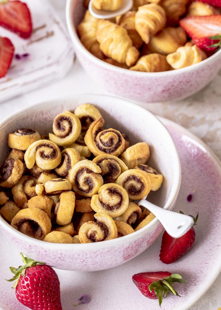  Mini Croissant Cereals & Zimtschnecken Cereals Frühstückstrend Frühstücken Emmas Lieblingsstücke