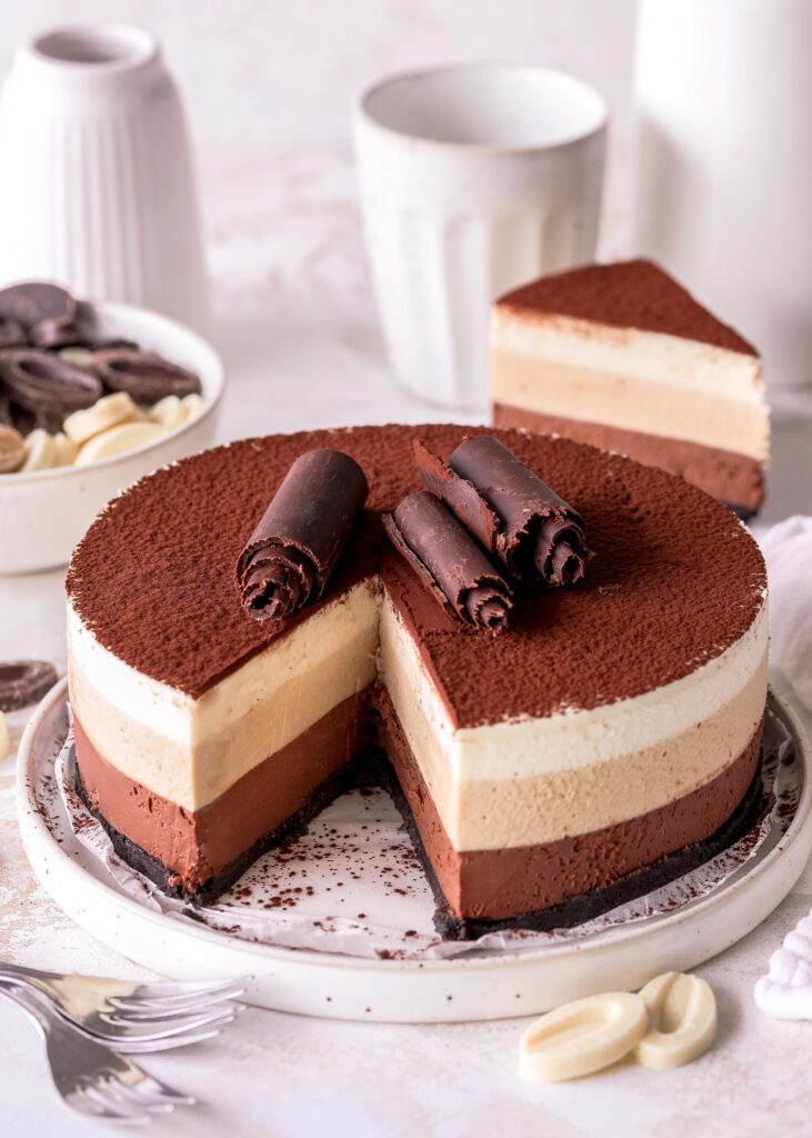 Triple Chocolate Mousse Cake Rezept ohne Backen Emmas Lieblingsstücke