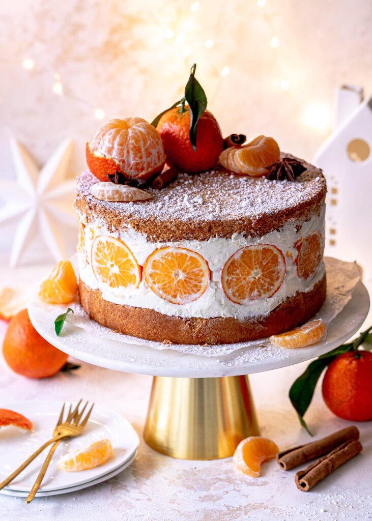 Mandarinen-Zimt-Torte zu Weihnachten backen. Ein einfaches und doch raffiniertes Rezept. Emmas Lieblingsstücke