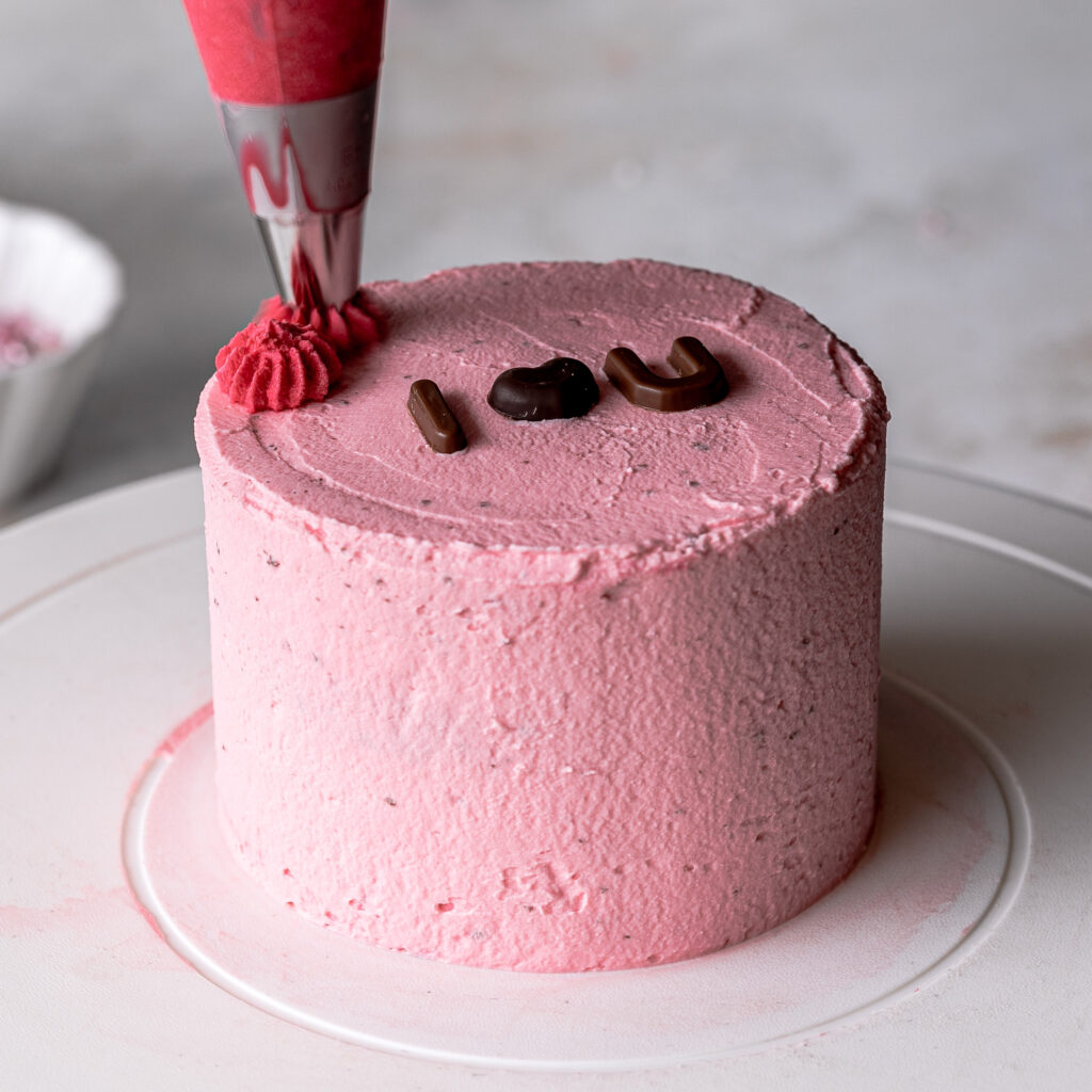Himbeer-Schoko-Mini-Törtchen aka Bento Cake zum Valentinstag backen. Emmas Lieblingsstücke